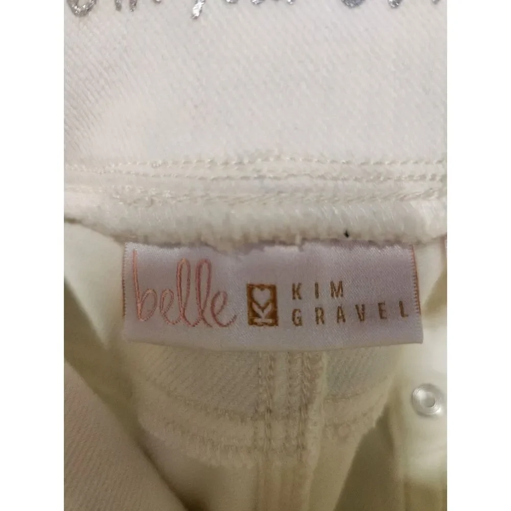 Belle by Kim Gravel Believe In Your Own Beauty White Jeans Zipper Ankle Size 20W